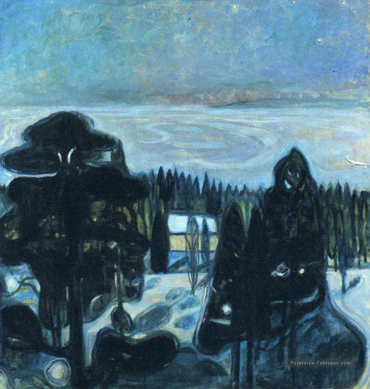 nuit blanche 1901 Edvard Munch au Peintures à l'huile
